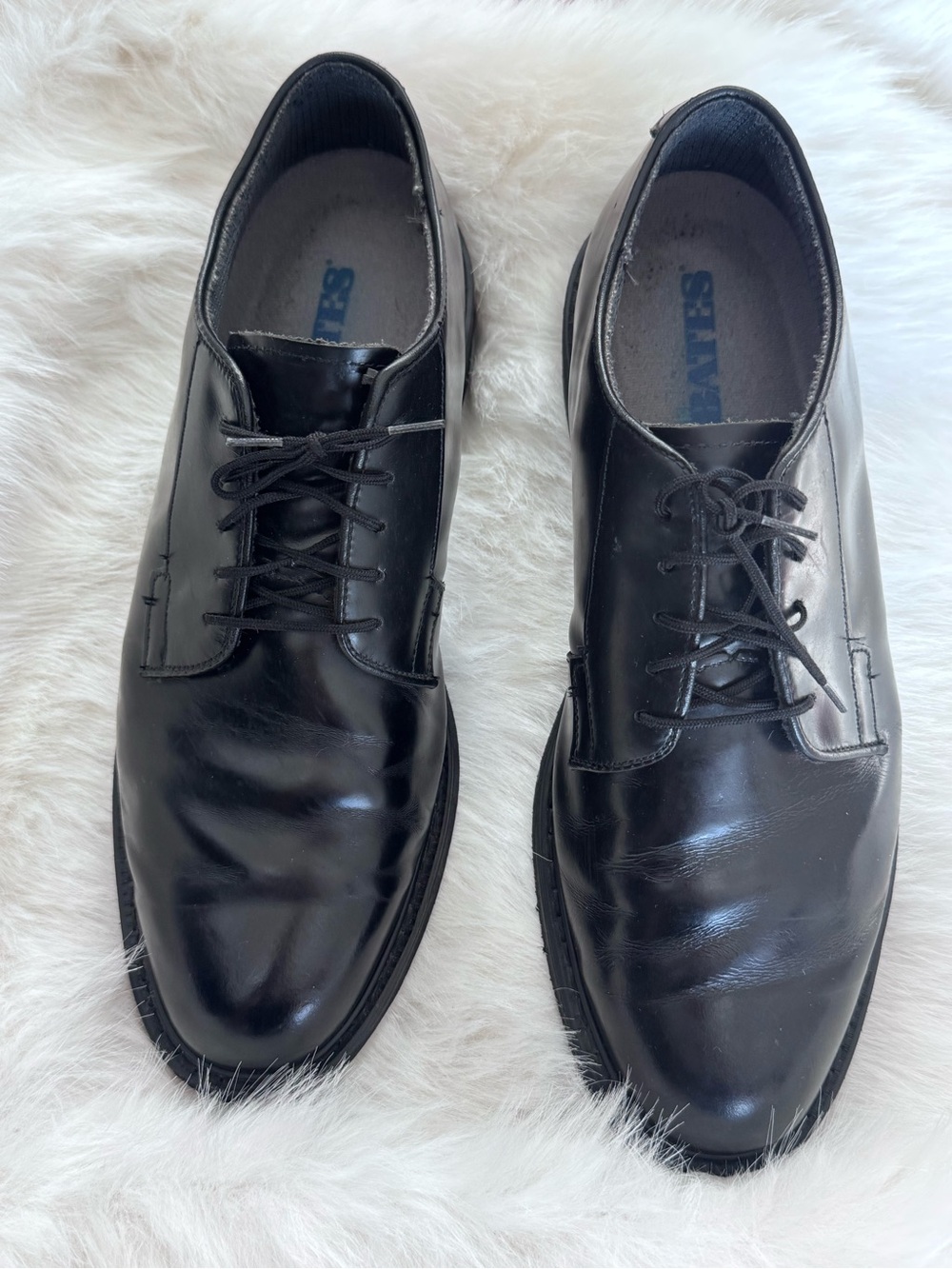 Bates Black Lace-Up Oxford Dress Shoes